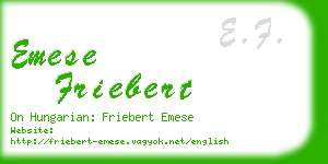 emese friebert business card